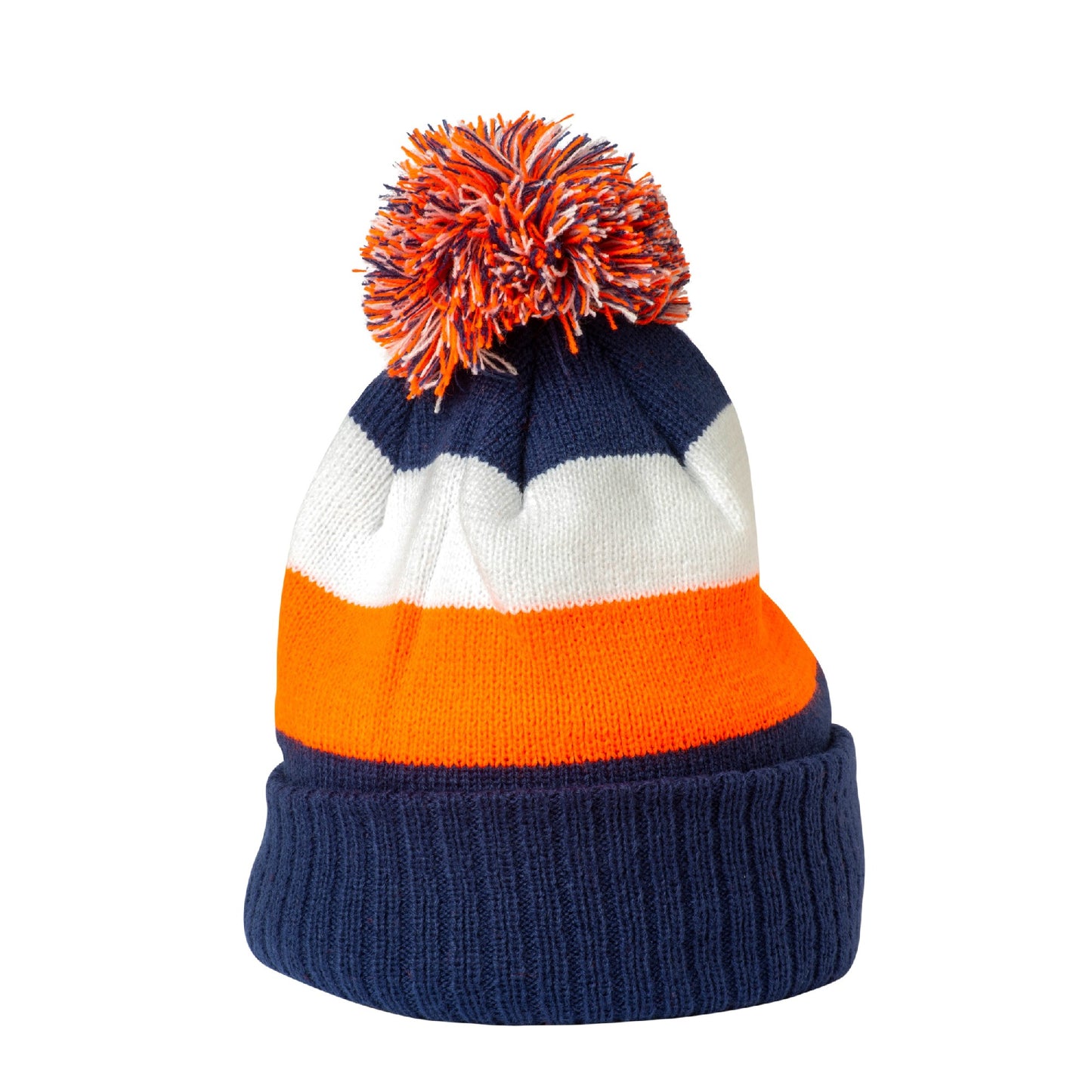 INZO Golf Bobble Hat With Fleece Lining - Navy, Orange & White