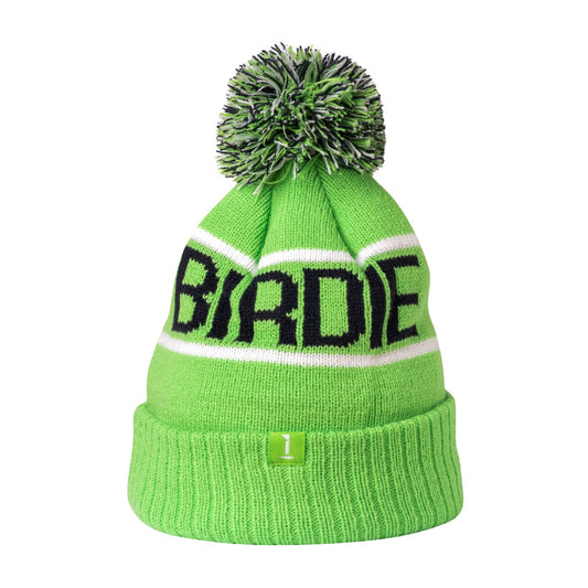 INZO Golf Birdie Blitz Bobble Hat With Fleece Lining - Green/White/Navy