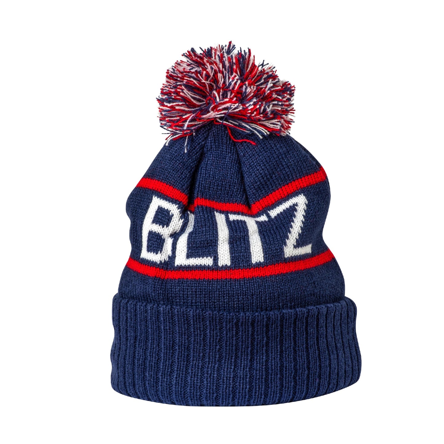 INZO Golf Birdie Blitz Bobble Hat With Fleece Lining - Navy/Red/White