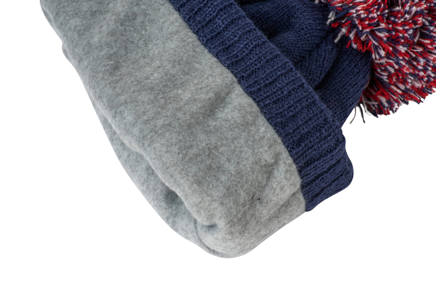 INZO Golf Birdie Blitz Bobble Hat With Fleece Lining - Navy/Red/White